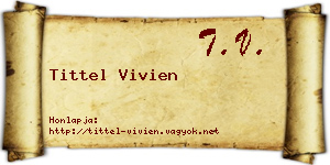 Tittel Vivien névjegykártya